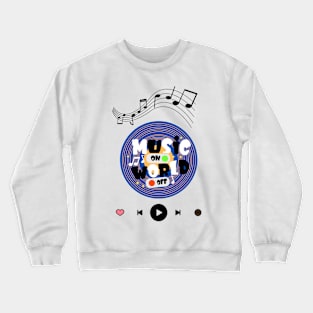 Music graphic design Crewneck Sweatshirt